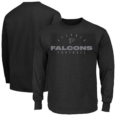 Men's Fanatics Black Atlanta Falcons Big & Tall Coverage Scheme Long Sleeve T-Shirt