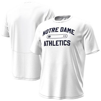 Men's Under Armour White Notre Dame Fighting Irish Sideline Knockout T-Shirt