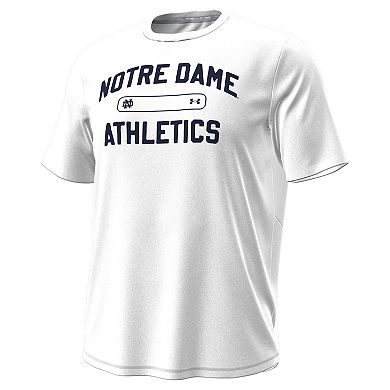 Men's Under Armour White Notre Dame Fighting Irish Sideline Knockout T-Shirt