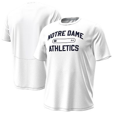 Men's Under Armour White Notre Dame Fighting Irish Sideline Knockout T-Shirt