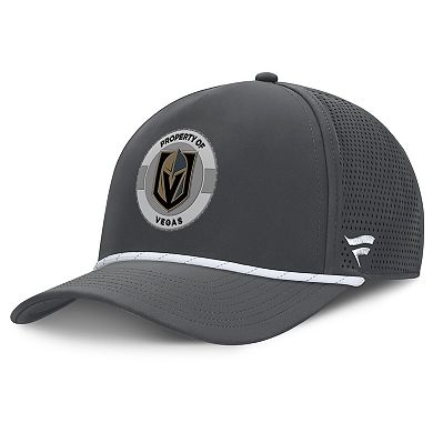 Men's Fanatics Charcoal Vegas Golden Knights Authentic Pro Rink Adjustable Hat