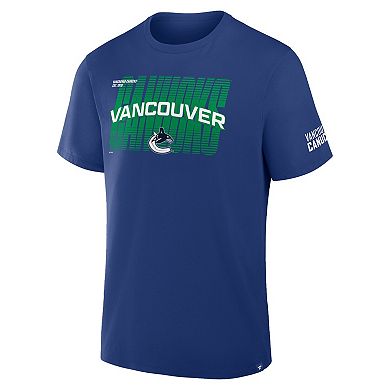 Men's Fanatics Blue Vancouver Canucks Team Vision Legacy T-Shirt