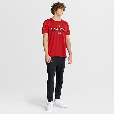 Men's Fanatics Red Chicago Blackhawks Authentic Pro Centennial Rink Tech T-Shirt