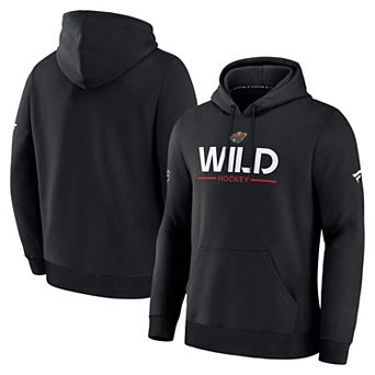 Men's Fanatics Black Minnesota Wild Authentic Pro Primary Hoodie
