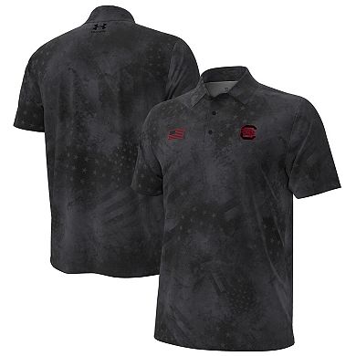 Men's Under Armour Black South Carolina Gamecocks Freedom Collection ArmourFuse Polo
