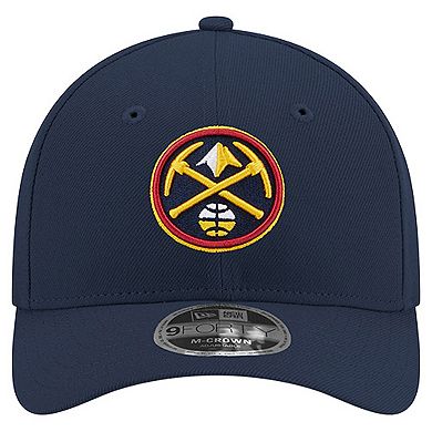 Men's New Era Navy Denver Nuggets 9FORTY Stock M-Crown Adjustable Hat
