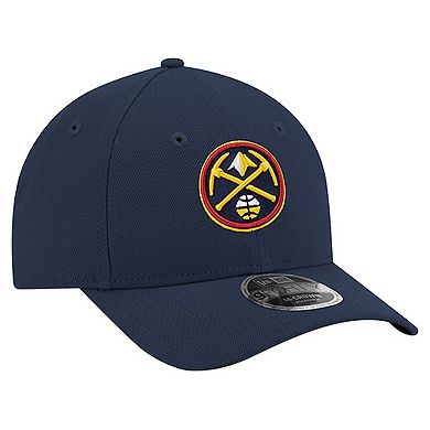 Men's New Era Navy Denver Nuggets 9FORTY Stock M-Crown Adjustable Hat