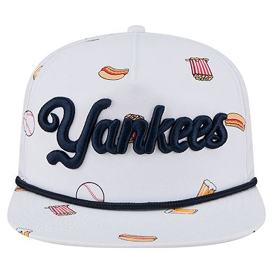 Men's New Era White New York Yankees Team Cheer Rope 19TWENTY Adjustable Hat
