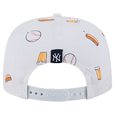 Men's New Era White New York Yankees Team Cheer Rope 19TWENTY Adjustable Hat