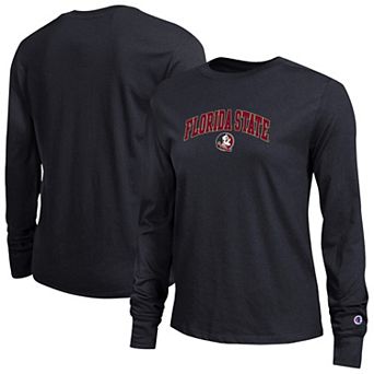 Women's Champion Black Florida State Seminoles Arch Over Logo Long Sleeve T-Shirt