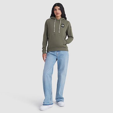 Women's Nike Olive Green Bay Packers 2025 Salute to Service Sideline Standard Issue Dri-FIT Hoodie