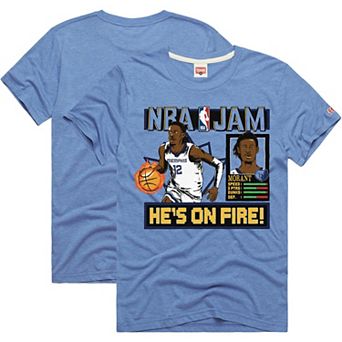 Unisex Homage Ja Morant Light Blue Memphis Grizzlies NBA Jam Tri-Blend T-Shirt