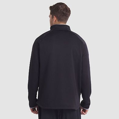 Men's Fanatics Black New Jersey Devils Authentic Pro Rink Raglan Quarter-Zip Pullover