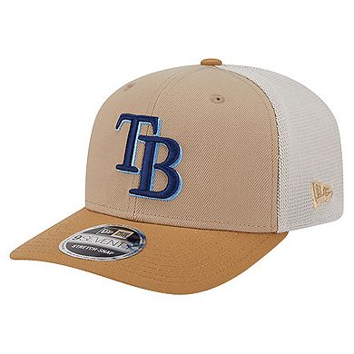Men's New Era Stone Tampa Bay Rays 9SEVENTY Trucker Adjustable Hat