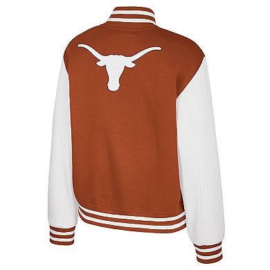 Women's Colosseum Texas Orange Texas Longhorns French Baguette Full Snap Fleece Jacket