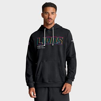 Men's Nike Black Detroit Lions 2025 NFL Crucial Catch Sideline Standard Issue Dri-FIT Hoodie