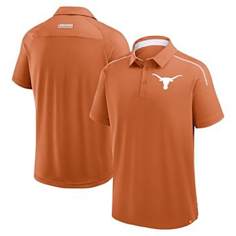 Men's Fanatics Texas Orange Texas Longhorns Take The Lead Defender Raglan Polo