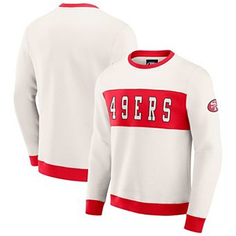 Men's Darius Rucker Collection by Fanatics Cream San Francisco 49ers Colorblock Pullover Sweatshirt