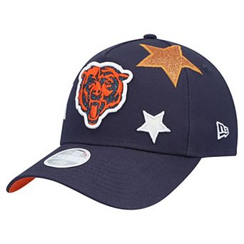 Women's New Era Navy Chicago Bears Bear Stardom 9FORTY A-Frame Adjustable Hat