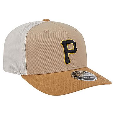 Men's New Era Stone Pittsburgh Pirates 9SEVENTY Trucker Adjustable Hat