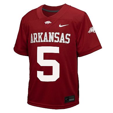 Preschool Nike #5 Cardinal Arkansas Razorbacks Untouchable Replica Game Jersey