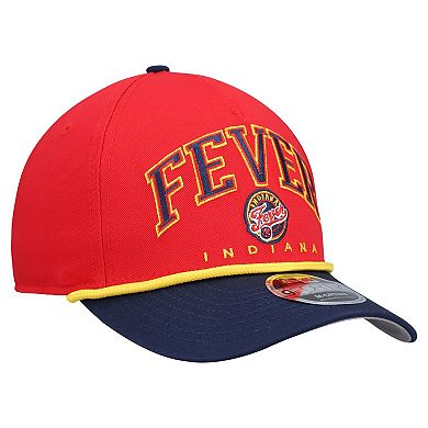 Men's New Era Red Indiana Fever Bold Arch 9FORTY A-Frame M-Crown Adjustable Hat