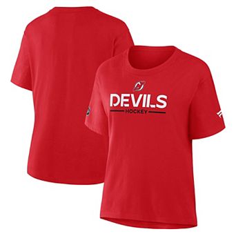 Women's Fanatics Red New Jersey Devils Authentic Pro Primary T-Shirt