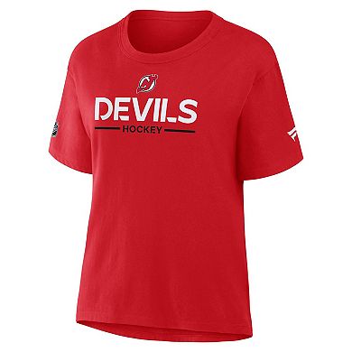 Women's Fanatics Red New Jersey Devils Authentic Pro Primary T-Shirt