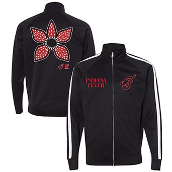 Unisex round21 Black Indiana Fever Stranger Things Hawkins Full-Zip Track Jacket