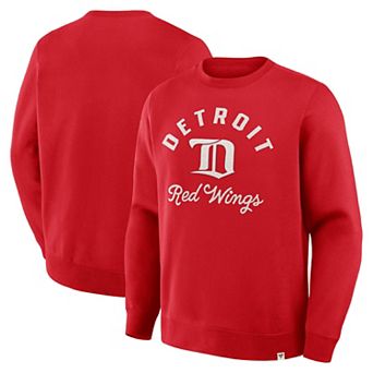Men's Fanatics Red Detroit Red Wings Vintage Stickler Sweatshirt