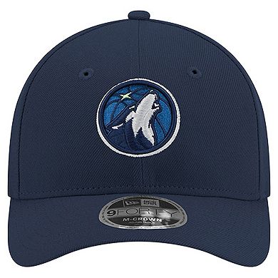 Men's New Era Navy Minnesota Timberwolves 9FORTY Stock M-Crown Adjustable Hat