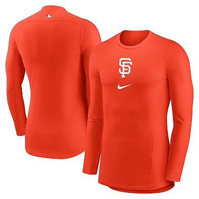 Men's Nike Orange San Francisco Giants City Connect Base Layer Raglan Long Sleeve Performance T-Shirt