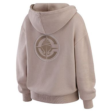 Women's WEAR by Erin Andrews Tan LA Clippers Washed Pullover Crewdie