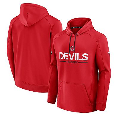 Men's Fanatics Red New Jersey Devils Authentic Pro Rink Hoodie