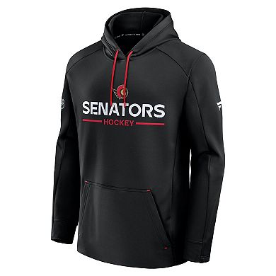Men's Fanatics Black Ottawa Senators Authentic Pro Rink Hoodie