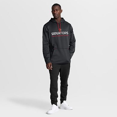 Men's Fanatics Black Ottawa Senators Authentic Pro Rink Hoodie