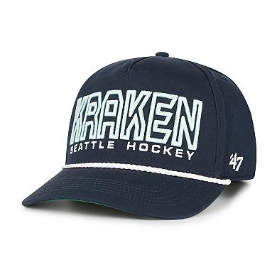 Men's '47 Deep Sea Blue Seattle Kraken Byline Hitch Adjustable Hat