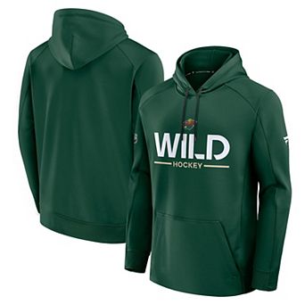 Men's Fanatics Green Minnesota Wild Authentic Pro Rink Hoodie