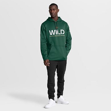 Men's Fanatics Green Minnesota Wild Authentic Pro Rink Hoodie