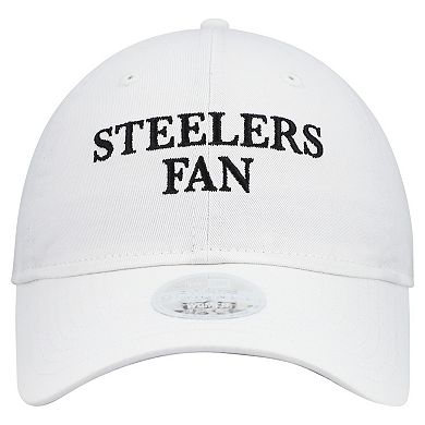 Women's New Era White Pittsburgh Steelers Team Fan 9TWENTY Adjustable Hat