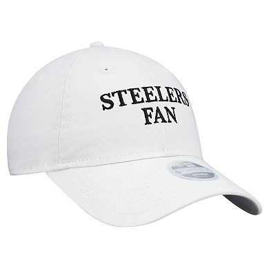 Women's New Era White Pittsburgh Steelers Team Fan 9TWENTY Adjustable Hat