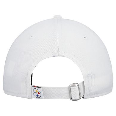 Women's New Era White Pittsburgh Steelers Team Fan 9TWENTY Adjustable Hat