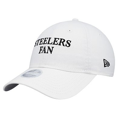 Women's New Era White Pittsburgh Steelers Team Fan 9TWENTY Adjustable Hat