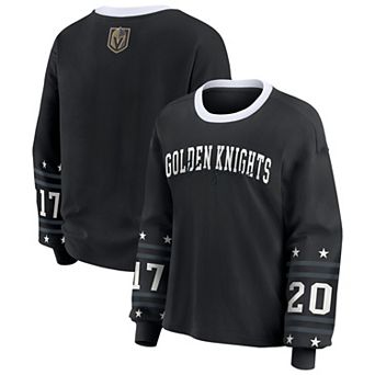 Women's WEAR by Erin Andrews Black Vegas Golden Knights Long-Sleeve Sport T-Shirt