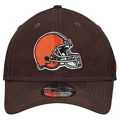 Men's New Era Brown Cleveland Browns Tonal Camo 39THIRTY Stretch Fit Hat