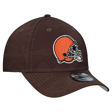 Men's New Era Brown Cleveland Browns Tonal Camo 39THIRTY Stretch Fit Hat