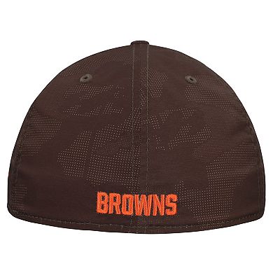Men's New Era Brown Cleveland Browns Tonal Camo 39THIRTY Stretch Fit Hat