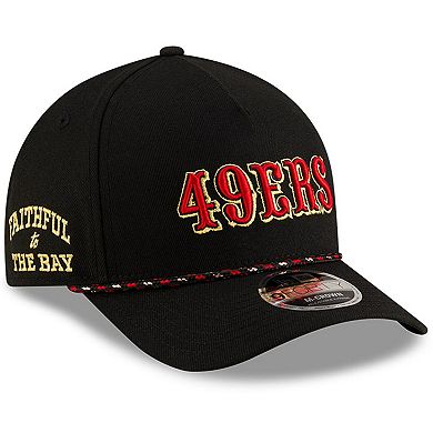 Youth New Era Black San Francisco 49ers 2025 Rivalries Collection 9FORTY A-Frame Adjustable Hat