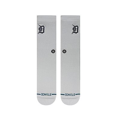 Unisex Stance Detroit Tigers White Crested Knit Crew Socks