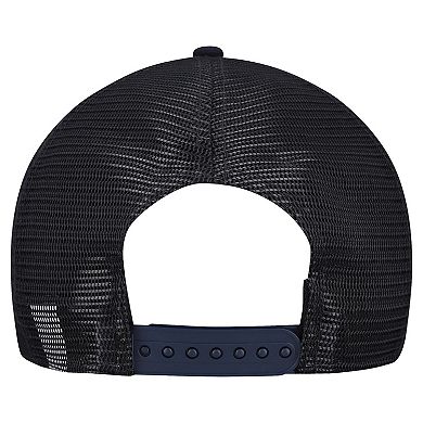 Men's New Era Gray/Navy Houston Texans Cork Split Panel 9FIFTY Trucker Snapback Hat